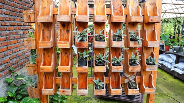 Vertical Garden Storage wooden boxes