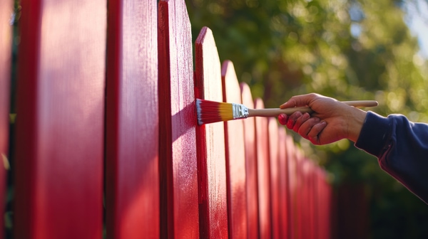 painting fence bold color