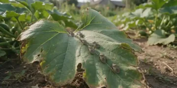 squash bugs on a leaf